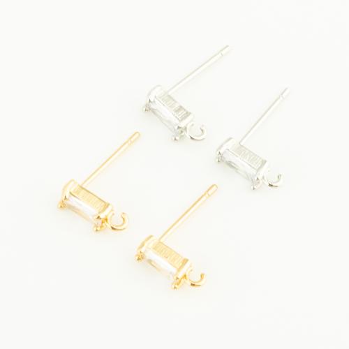 Brass Earring Drop Component, plated, DIY, more colors for choice, nickel, lead & cadmium free, 10x4x3mm, Sold By Pair