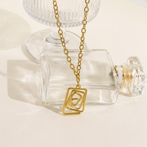 Stainless Steel Jewelry Necklace, 304 Stainless Steel, gold color plated, for woman, Sold By PC