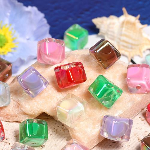 Plated Acrylic Beads, DIY, mixed colors, 14mm, 50PCs/Bag, Sold By Bag