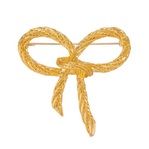 Tibetan Style Brooches, Bowknot, 18K gold plated, fashion jewelry & Unisex & hollow, Sold By PC