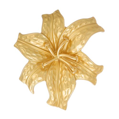 Tibetan Style Brooches, Flower, plated, fashion jewelry & Unisex, golden, Sold By PC