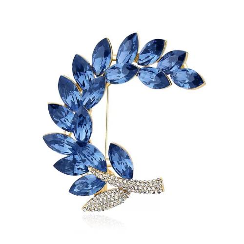 Tibetan Style Brooches, for woman & with rhinestone, more colors for choice, 40x50mm, Sold By PC