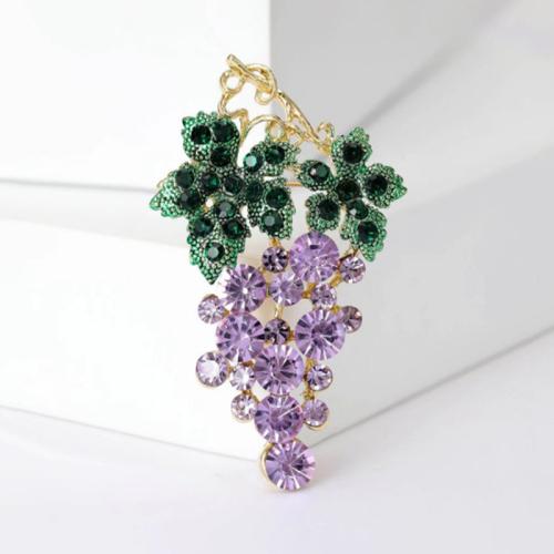 Tibetan Style Brooches, plated, for woman & with rhinestone, more colors for choice, Sold By PC