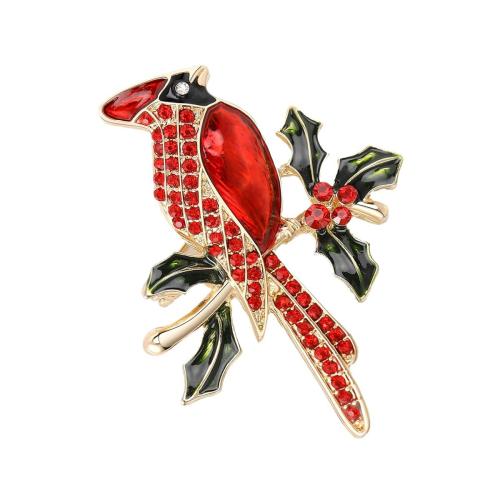 Tibetan Style Brooches, plated, for woman & with rhinestone, golden, Sold By PC