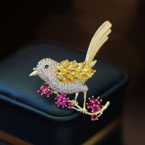 Tibetan Style Brooches, plated, for woman & with rhinestone, more colors for choice, 38x40mm, Sold By PC