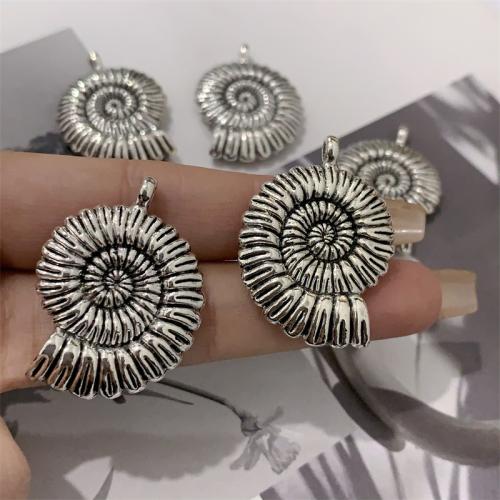 Zinc Alloy Pendants Conch antique silver color plated DIY Sold By Bag