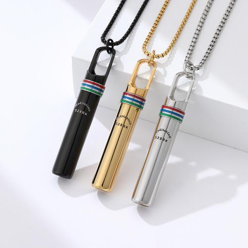 Collier de bijoux en acier inoxydable, Acier inoxydable 304, avec 5cm chaînes de rallonge, bijoux de mode & unisexe, plus de couleurs à choisir, Longueur:Environ 65 cm, Vendu par PC