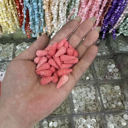 Natural Freshwater Shell Beads, Different Shape for Choice & DIY, pink, 10PCs/Strand, Sold By Strand