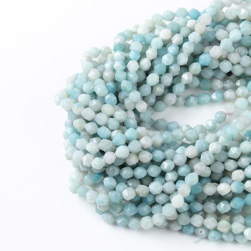 Perles amazonite, DIY & normes différentes pour le choix & facettes, couleurs mélangées, Vendu par Environ 38 cm brin