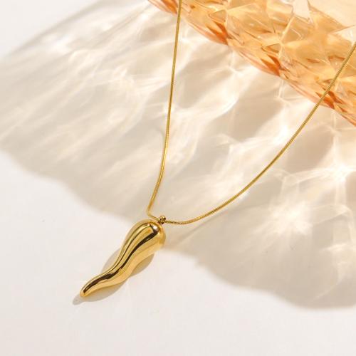 Stainless Steel Jewelry Necklace, 304 Stainless Steel, gold color plated, for woman, Sold By PC