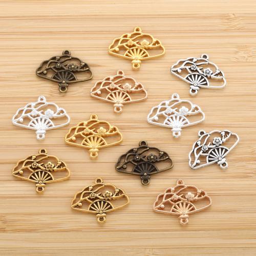 Tibetan Style Connector, Fan, plated, DIY & 1/1 loop, more colors for choice, nickel, lead & cadmium free, 20x24mm, 100/Bag, Sold By Bag