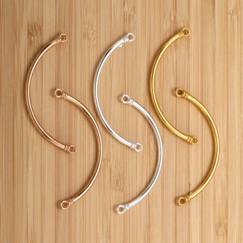 Tibetan Style Curved Tube Beads, plated, DIY & 1/1 loop, more colors for choice, nickel, lead & cadmium free, 4x62mm, 100PCs/Bag, Sold By Bag