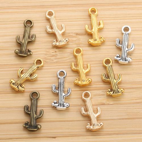 Tibetan Style Pendants, Opuntia Stricta, plated, DIY, more colors for choice, nickel, lead & cadmium free, 9x20mm, 100PCs/Bag, Sold By Bag