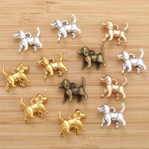 Tibetan Style Animal Pendants, Dog, plated, DIY, more colors for choice, nickel, lead & cadmium free, 14x16mm, 100PCs/Bag, Sold By Bag