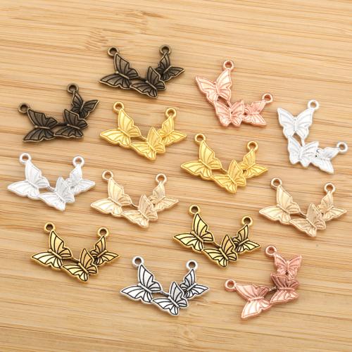 Tibetan Style Animal Pendants, Butterfly, plated, DIY, more colors for choice, nickel, lead & cadmium free, 18x26mm, 100PCs/Bag, Sold By Bag