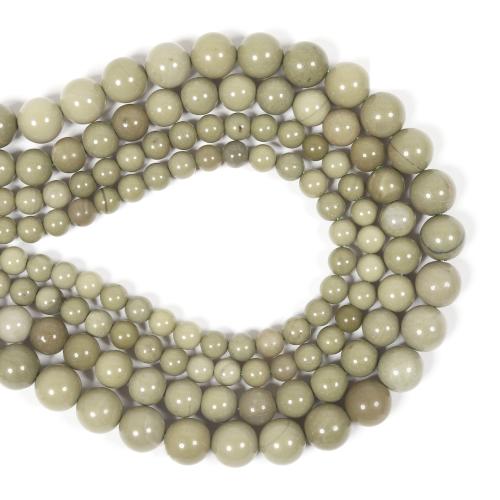 Perles bijoux en pierres gemmes, Olivine naturelle, Rond, DIY & normes différentes pour le choix, couleurs mélangées, Vendu par brin