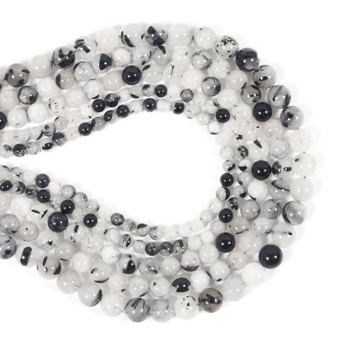 Natural Quartz Jewelry Beads, Round, DIY & different size for choice, mixed colors, Sold By Strand