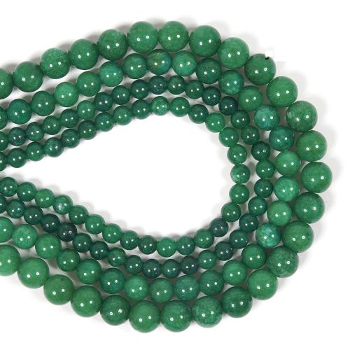 Natural Chalcedony Bead, Green Calcedony, Round, DIY & different size for choice, green, Sold By Strand