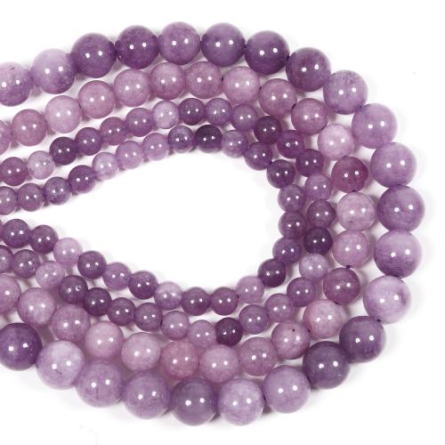 Gemstone Jewelry Beads, Natural Lepidolite, Round, DIY & different size for choice, purple, Sold By Strand