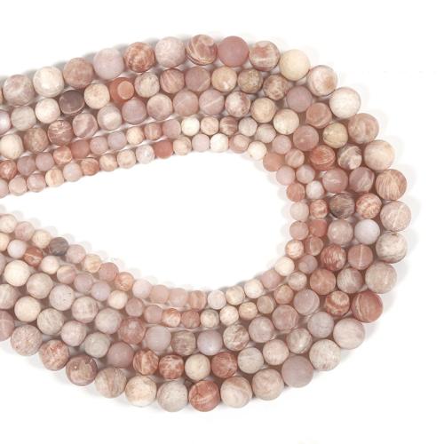 Gemstone Jewelry Beads, Sunstone, Round, DIY & different size for choice, mixed colors, Sold By Strand