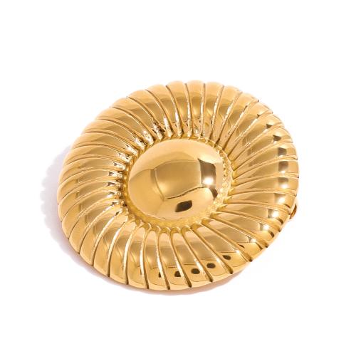 Fashion Brooch Jewelry, 304 Stainless Steel, 18K gold plated, fashion jewelry & Unisex, Sold By PC