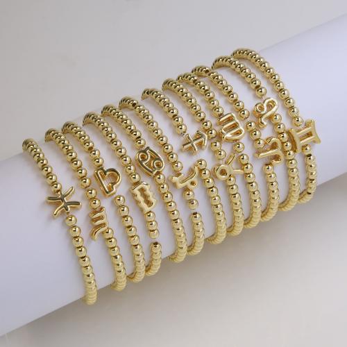 Brass Bracelet & Bangle, plated, different styles for choice & for woman, gold, Length:Approx 17.8 cm, Sold By PC