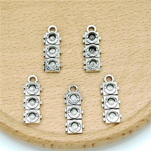 Tibetan Style Pendants, Traffic Light, antique silver color plated, DIY, 7x20mm, 100PCs/Bag, Sold By Bag