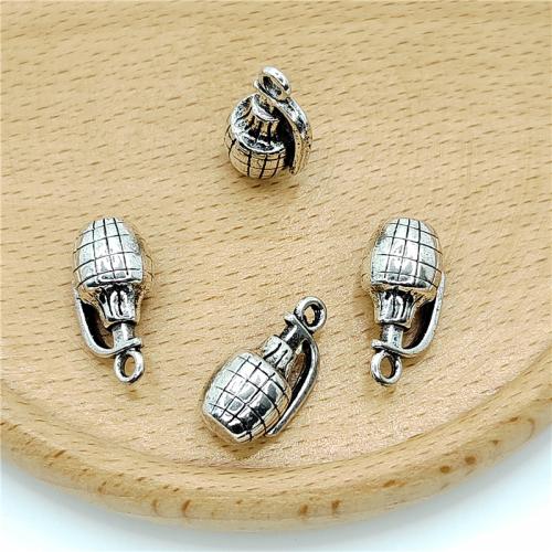 Tibetan Style Pendants, Grenade, antique silver color plated, DIY, 11x18mm, 100PCs/Bag, Sold By Bag