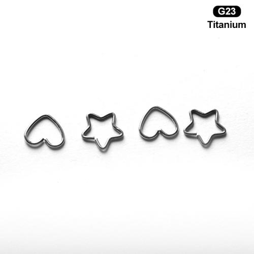 Titanium Alloy Nose Piercing Jewelry, polished, Unisex & different styles for choice, 0.80x8mm, Sold By PC