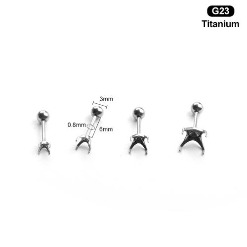 Alliage de titane Piercing boucle d'oreille résultats, poli, DIY & unisexe & normes différentes pour le choix, Vendu par PC