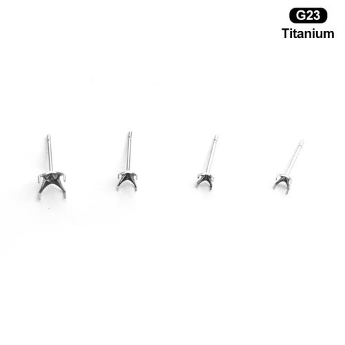 Titanium Alloy Piercing Earring Findings, polished, Unisex & different size for choice, Sold By PC