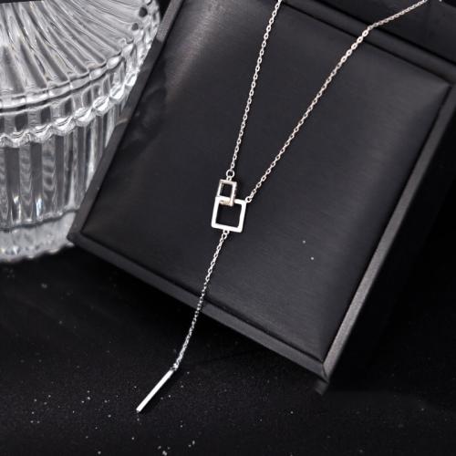 925 Sterling Silver Necklaces, with 5cm extender chain, fashion jewelry & for woman, more colors for choice, Length:Approx 40 cm, Sold By PC