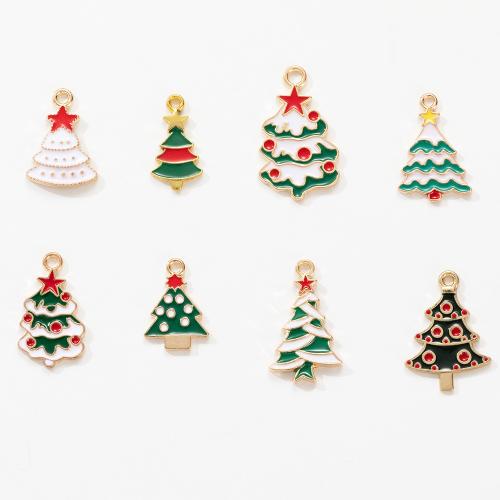 Tibetan Style Christmas Pendants, Christmas Design & different styles for choice & enamel, 10PCs/Bag, Sold By Bag