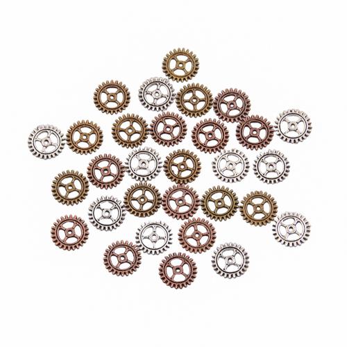 Pendentifs en alliage de zinc, roue dentée, Placage, DIY & normes différentes pour le choix, plus de couleurs à choisir, protéger l'environnement, sans nickel, plomb et cadmium, Environ 100PC/sac, Vendu par sac