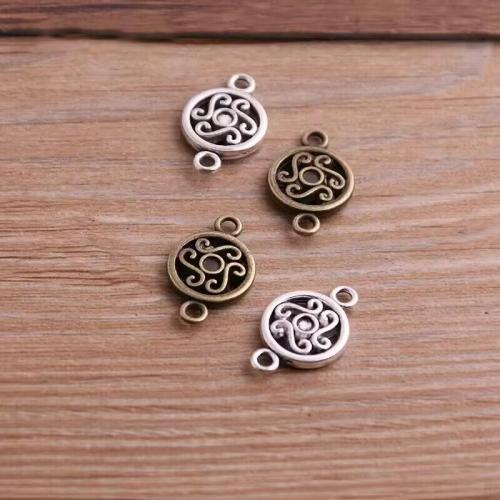 Tibetan Style Connector, plated, DIY & 1/1 loop, more colors for choice, nickel, lead & cadmium free, 12x19mm, Approx 100PCs/Bag, Sold By Bag