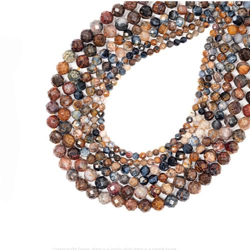 Gemstone Jewelry Beads, Pietersite, Round, DIY & different size for choice, mixed colors, Sold By Strand