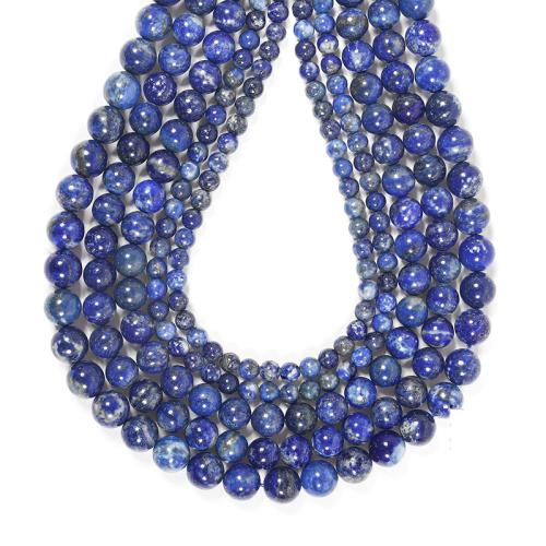 Natural Lapis Lazuli Beads, Round, DIY & different size for choice, blue, Sold By Strand