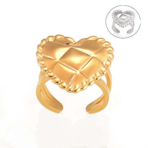 Anillo de dedo de Titantium Acero, Partículas de acero, Corazón, chapado, Joyería & para mujer & hueco, más colores para la opción, Vendido por UD