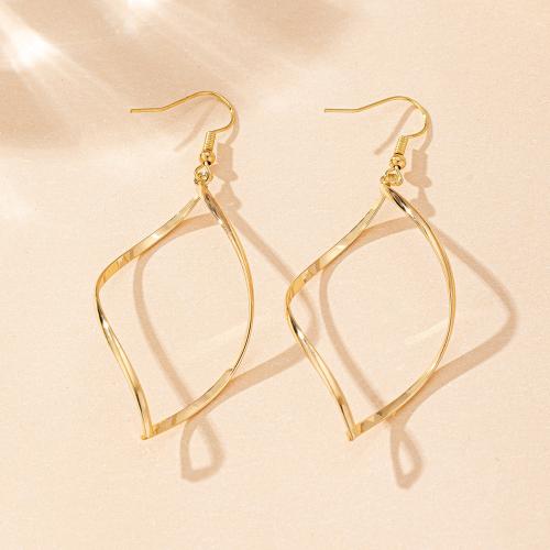 Tibetan Style Drop Earrings, plated, for woman, gold, Sold By PC