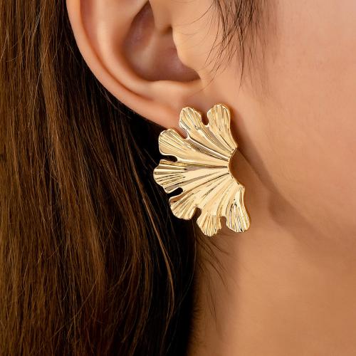 Tibetan Style Stud Earring, Leaf, plated, for woman, more colors for choice, Sold By Pair