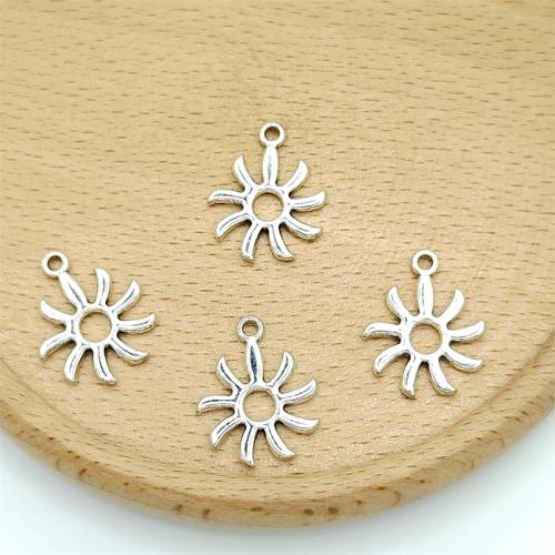 Tibetan Style Pendants, Sun, antique silver color plated, DIY, 15x18mm, 100PCs/Bag, Sold By Bag