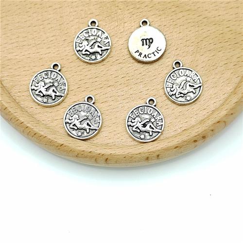 Pendentifs en alliage de zinc, vierge, Plaqué de couleur d'argent, DIY, 12x15mm, 100PC/sac, Vendu par sac