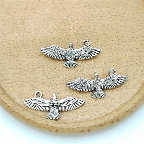 Tibetan Style Animal Pendants, Eagle, antique silver color plated, DIY, 31x13mm, 100PCs/Bag, Sold By Bag