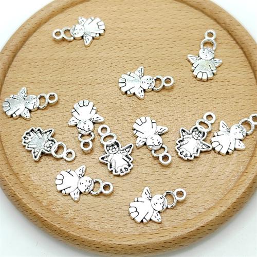 Tibetan Style Pendants, Angel, antique silver color plated, DIY, 13x20mm, 100PCs/Bag, Sold By Bag