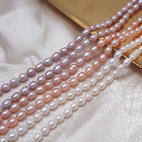 Cultured Rice Freshwater Pearl Beads, DIY, more colors for choice, 4mm, Sold Per Approx 35 cm Strand