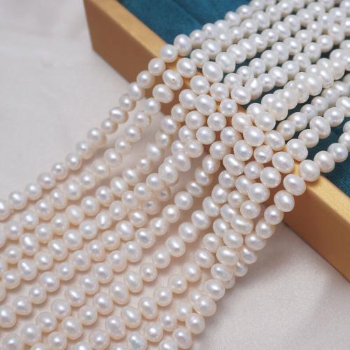 Cultured Potato Freshwater Pearl Beads, DIY, white, 4.5-5mm, Sold Per Approx 36 cm Strand