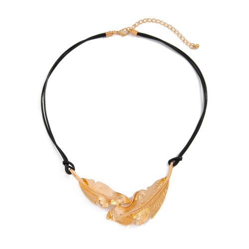 Collar de Aleación de Zinc, con Cordón de cera, Joyería & para mujer, más colores para la opción, longitud:aproximado 70 cm, Vendido por UD