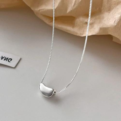 925 Sterling Silver Necklace, with 5cm extender chain, fashion jewelry & for woman, more colors for choice, Length:Approx 40 cm, Sold By PC