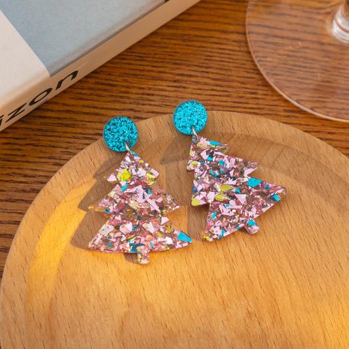 Christmas Earrings, Tibetan Style, Christmas Tree, Christmas Design & different styles for choice & for woman, Sold By Pair