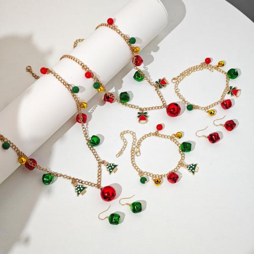 Iron Jewelry Set, bracelet & necklace, 2 pieces & Christmas Design & different styles for choice & for woman, Sold By Set